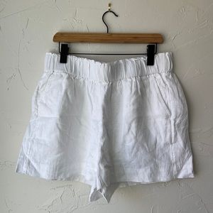 J. Crew Pull-on White Linen Short